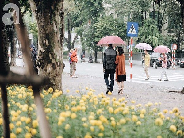 Hà Nội mùa đông phố phường vắng vẻ trong mưa Hà Nội mùa đông phố phường vắng vẻ trong mưa