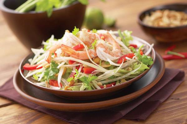 Gỏi đu đủ Tomyam món ngon Siem Reap tương đồng Thái Lan