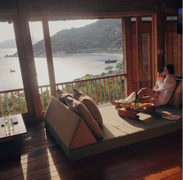 Võng lưới độc đáo tại resort Six Senses Ninh Vân Bay