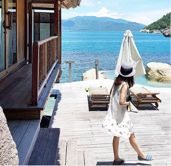 Không gian yên bình buổi sớm mai tại resort