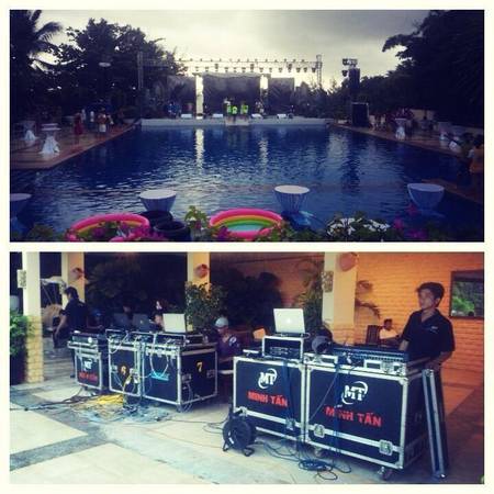 Khu vực hồ bơi, nơi diễn ra Pool party sôi động. Ảnh: TMG