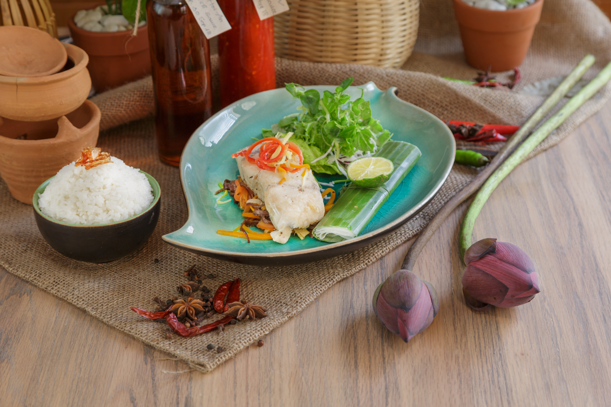 Trang trí món ăn tinh tế tại Spice Việt Hội An