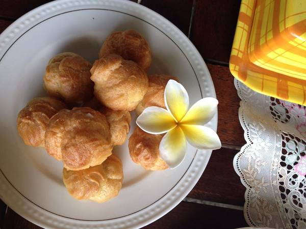 Bánh su nhân trà xanh tại Sunshine Tím Đà Lạt