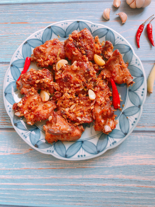 Sườn non chiên sả thơm ngon