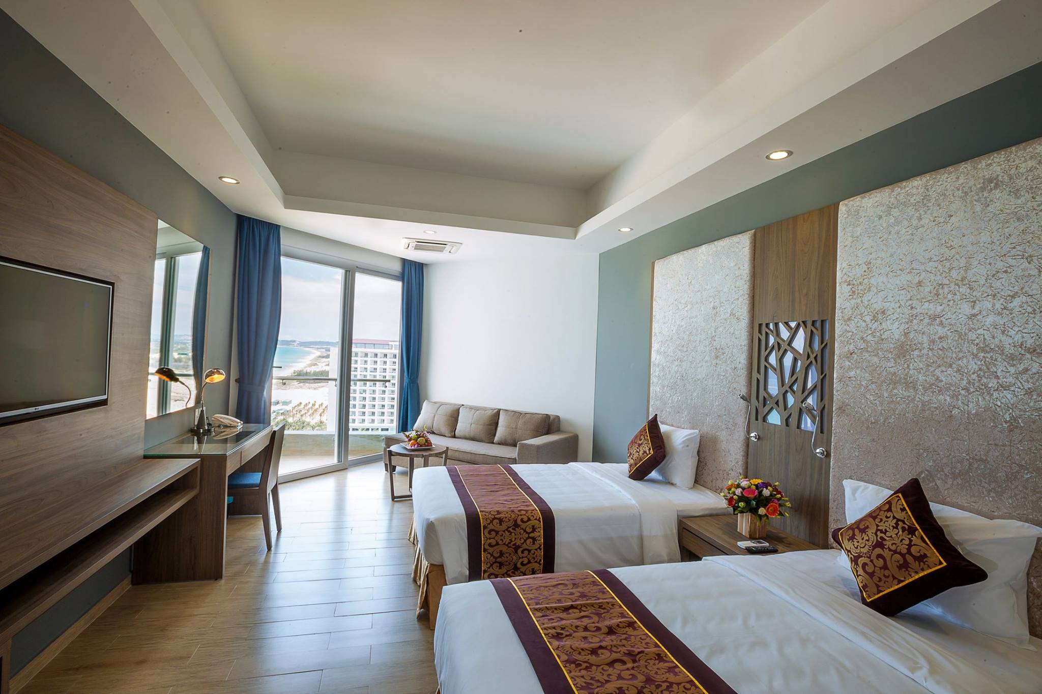Không gian phòng ngủ tinh tế tại Swandor Cam Ranh