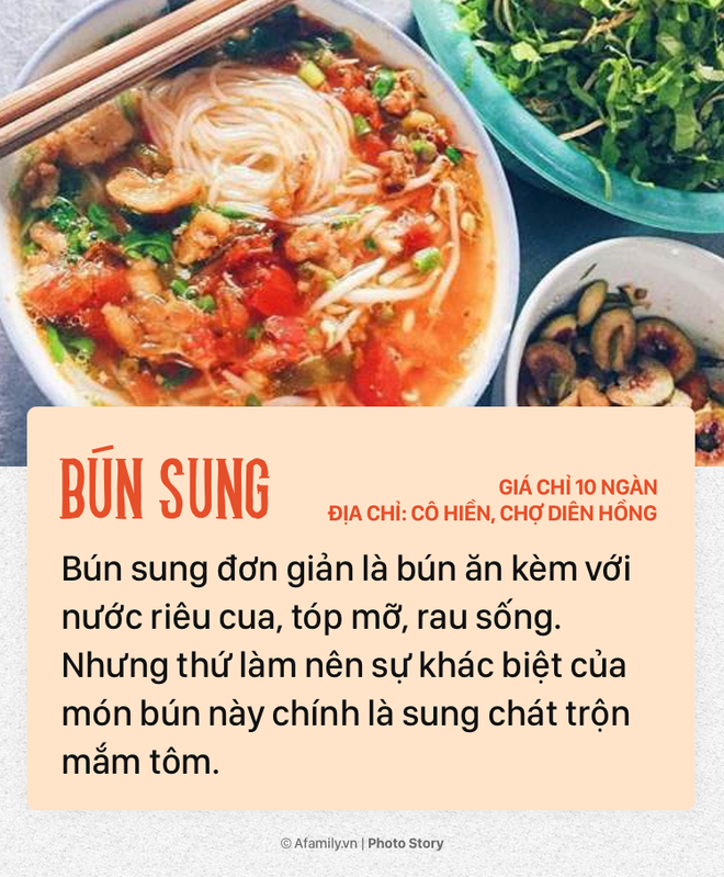 Bún sung món trưa ẩm thực Nam Định