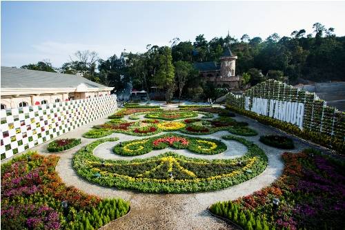 Không gian hoa rực rỡ tại Le Jardin D’amour Bà Nà Hills