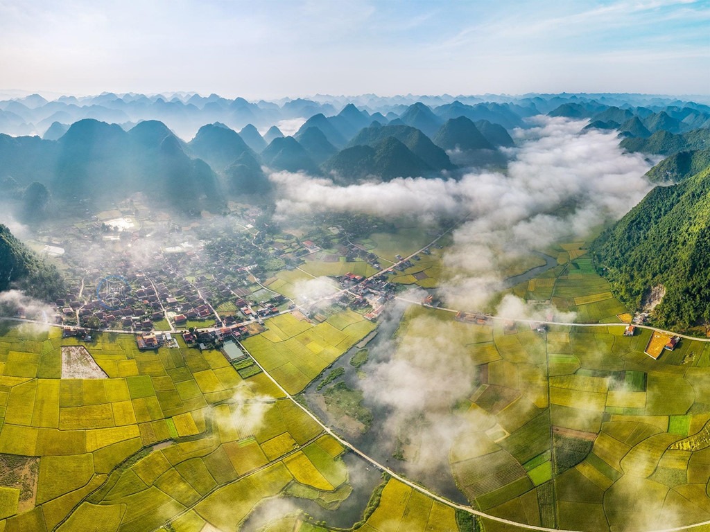 Bắc Sơn (Lạng Sơn) mùa lúa chín: Thung lũng lúa vàng giữa núi đồi trập trùng