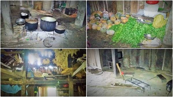 Những góc bài trí đồ vật ngôi nhà đất của người Dao đỏ - Ảnh: Mỹ Phượng