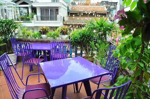 Một góc xanh mát của nhà hàng Serenity The Roof Top