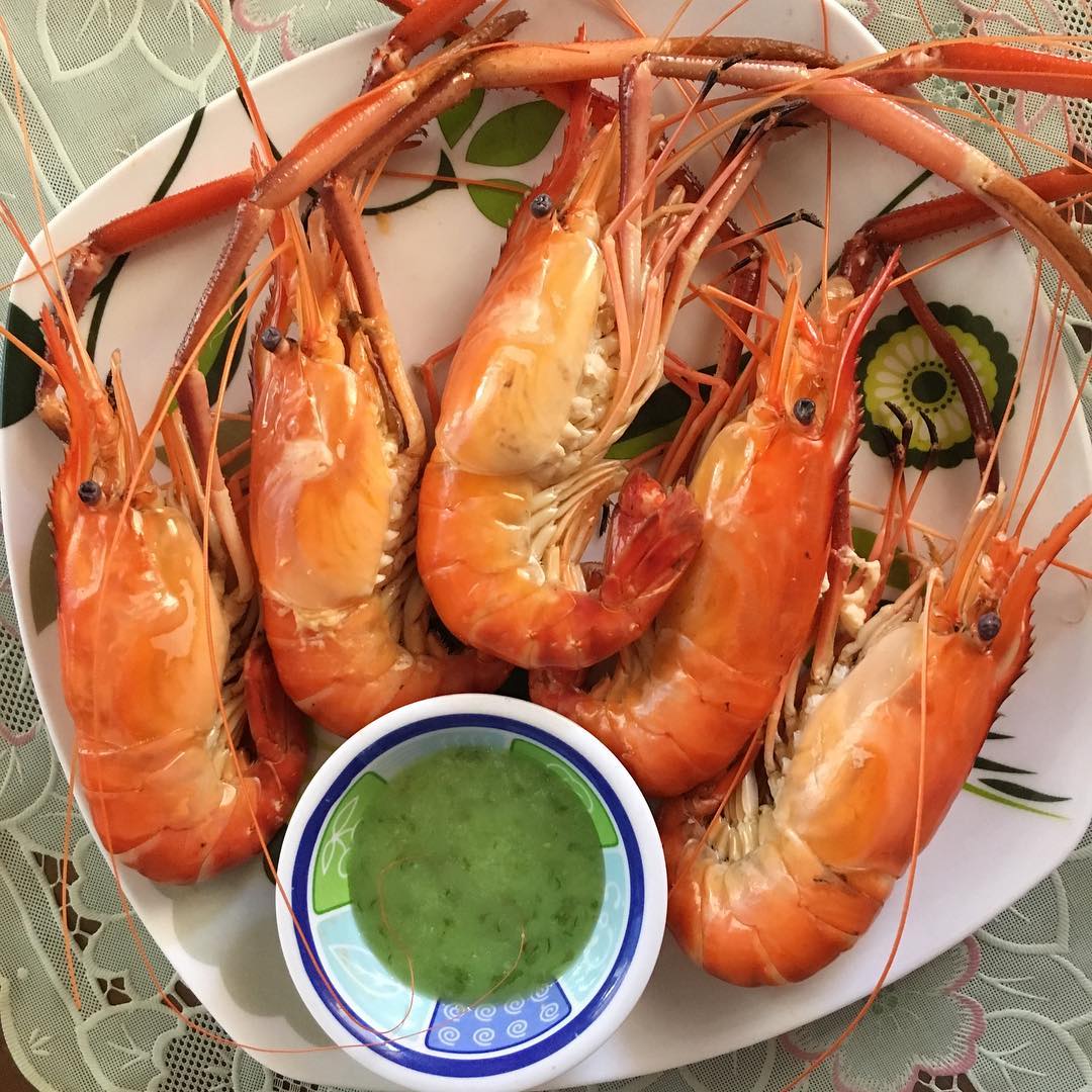 Tôm càng hấp sả gừng Món tôm càng hấp thơm ngon