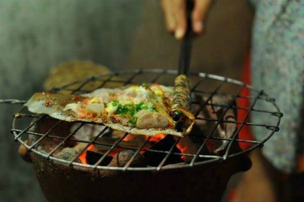 Bánh tráng mắm ruốc nướng quán ăn ngon Phan Thiết