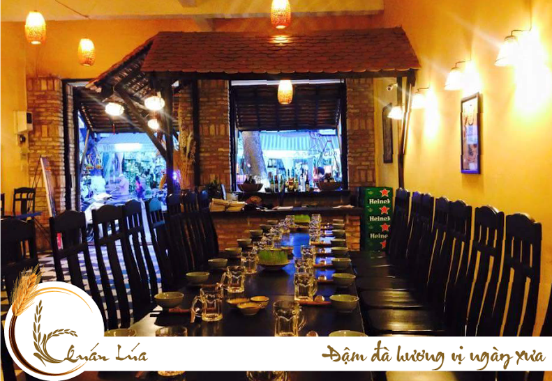 Không gian của Lúa Restaurant gây ấn tượng vì ấm cúng và gần gũi.