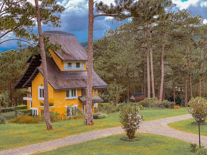 Làng Bình An resort bên hồ Tuyền Lâm