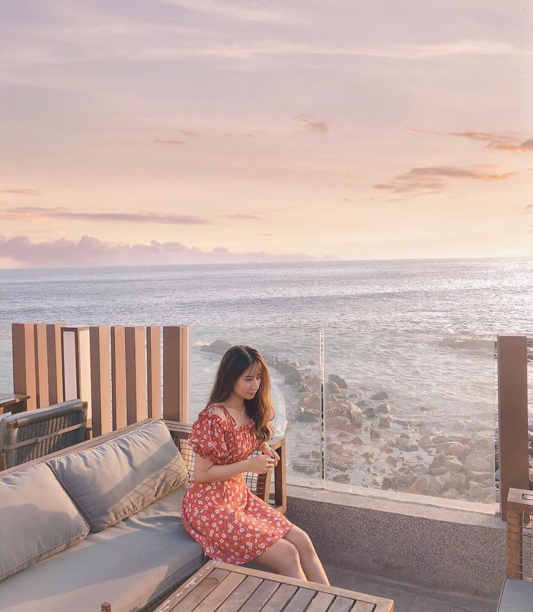 Không gian lounge cafe Vũng Tàu view biển Marina Club