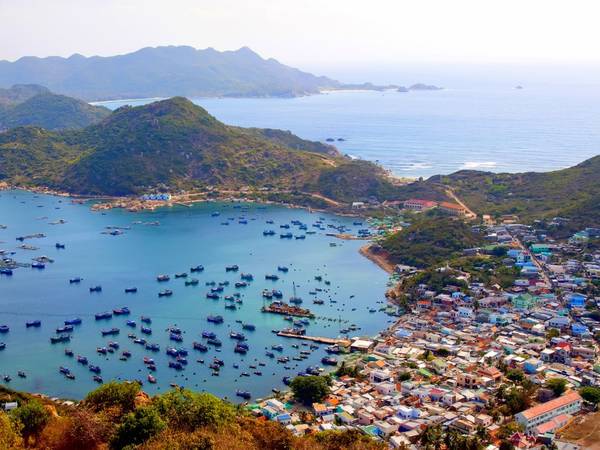 Toàn cảnh đảo Bình Ba xinh đẹp nhìn từ trên cao trong hành trình tour Tết Bình Ba