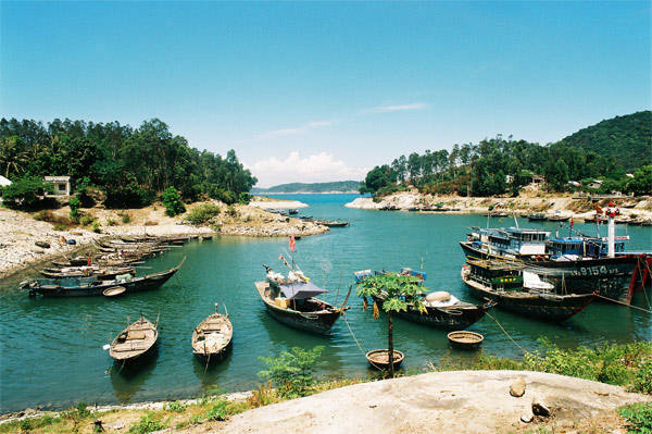 Âu thuyền ở Cù Lao Chàm.
