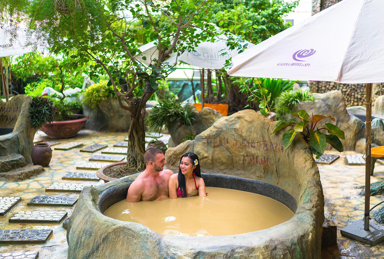 Không gian tắm bùn khoáng sang trọng tại Galina Nha Trang