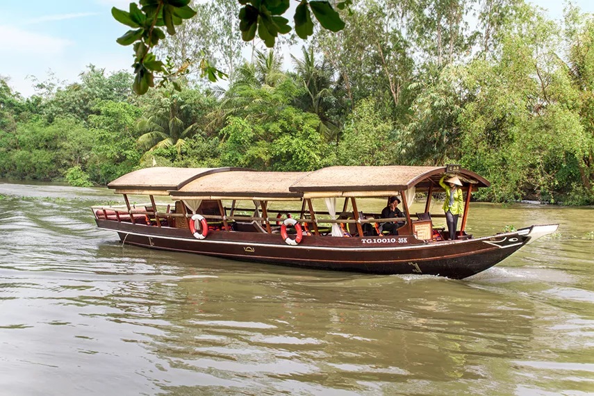 Du thuyền Cái Bè Princess lênh đênh trên sông Mekong
