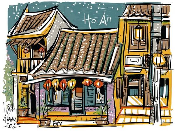 Tranh Hội An iPad - Liyin chia sẻ về chuyến nghỉ dưỡng 10 ngày tại miền Trung