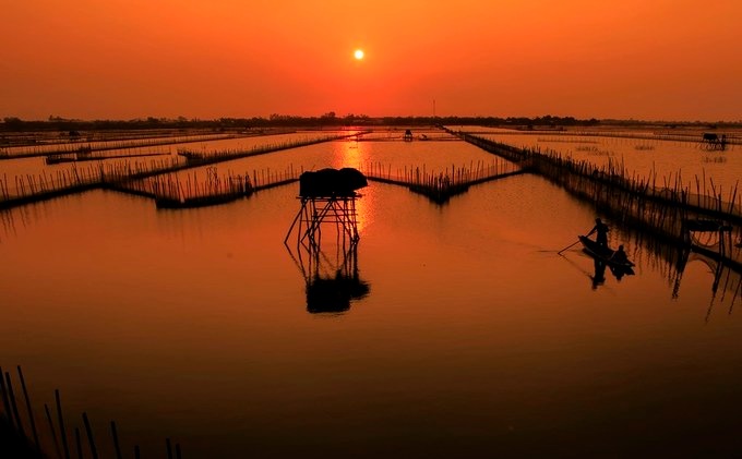 Đầm Chuồn ngắm hoàng hôn thơ mộng tại xã Phú An Phú Vang
