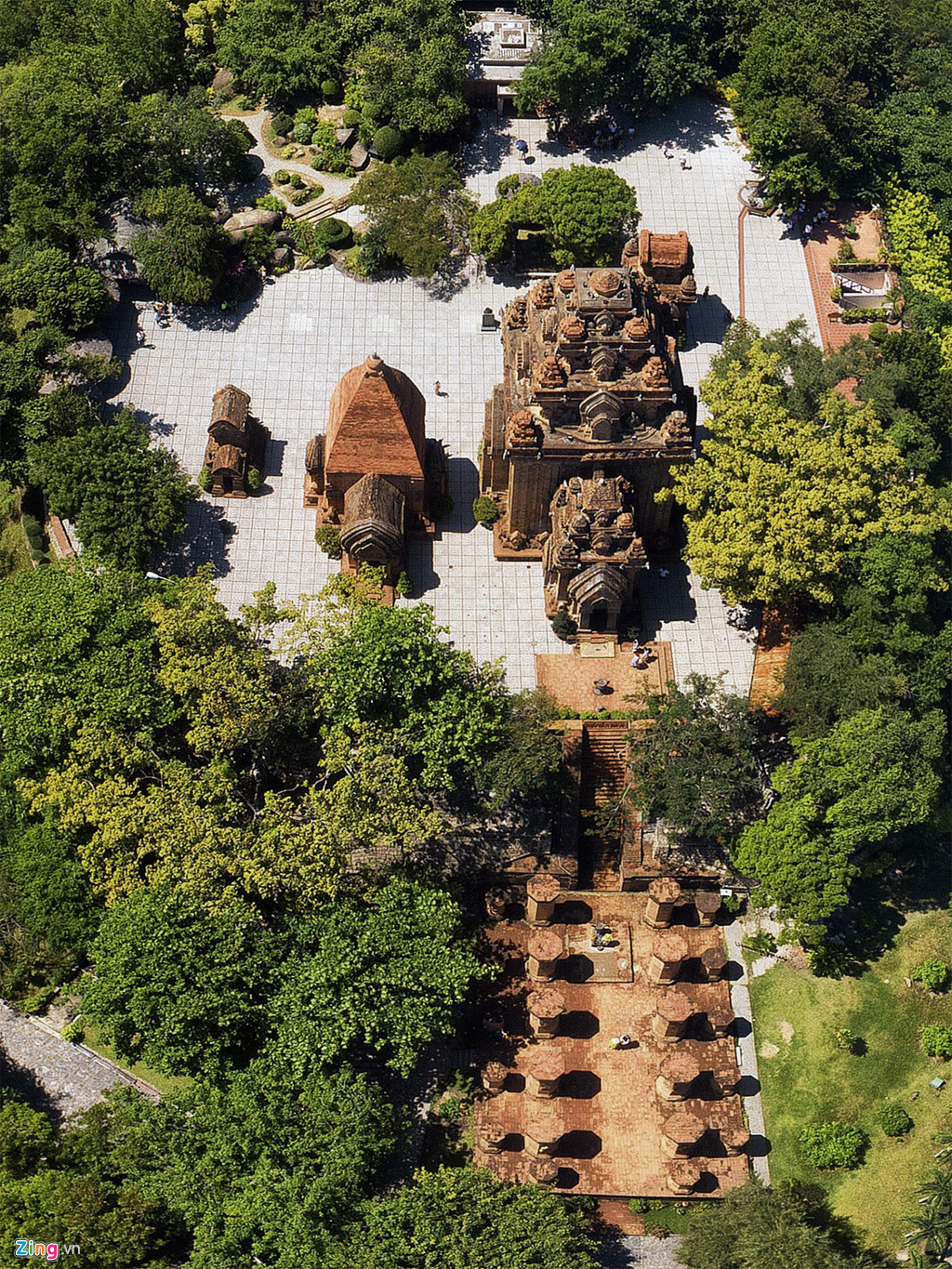 Tổng thể sơ đồ di tích Tháp Bà Ponagar Nha Trang