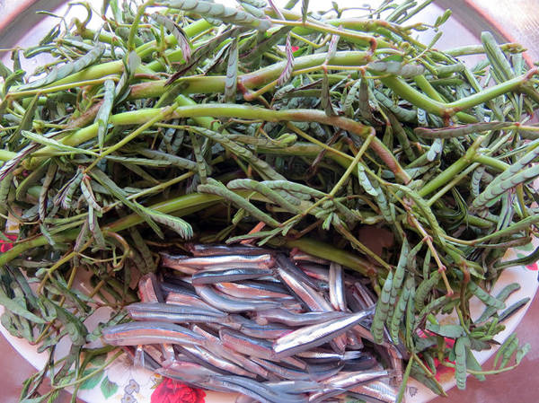 Nguyên liệu để chế biến món canh cá cơm nấu với rau giút