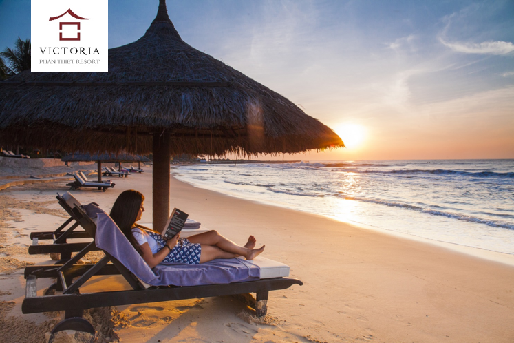 Bình minh tại bãi biển Victoria Phan Thiết Bình minh đẹp tại bãi biển Victoria Phan Thiết Beach Resort.