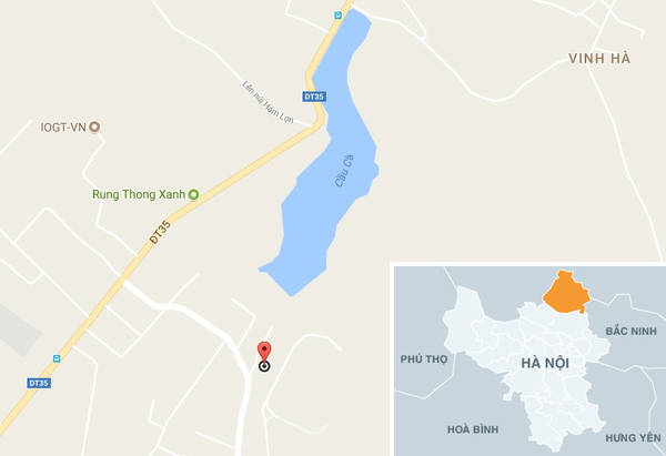 Việt Phủ Thành Chương nằm ở dốc Dây Diều, đập Kèo Cả, Hiền Ninh, Sóc Sơn, Hà Nội.