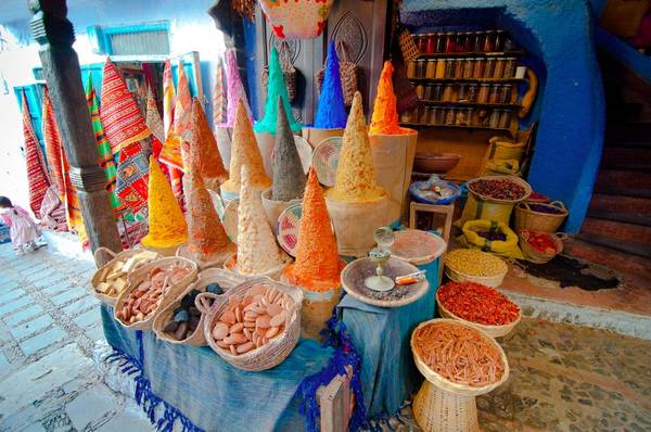 Chefchaouen được biết đến với những ngôi nhà xanh bắt mắt