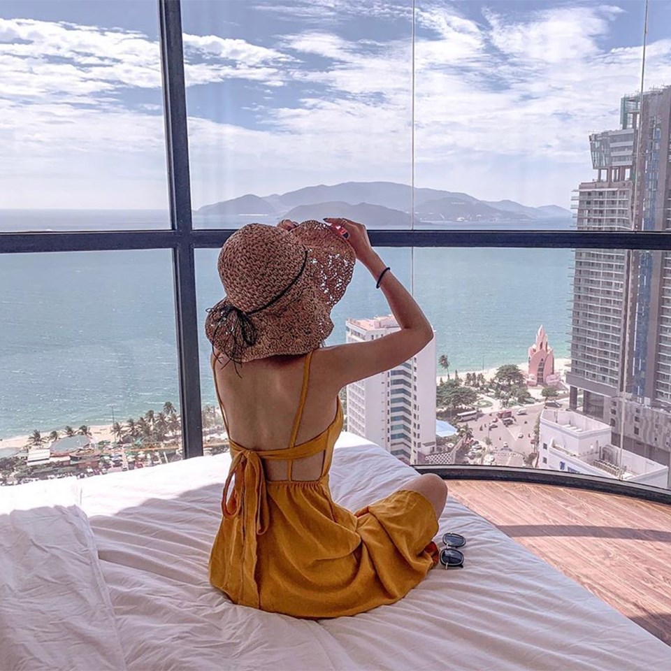 Không gian check-in sang chảnh tại Vinpearl Condotel Empire Nha Trang
