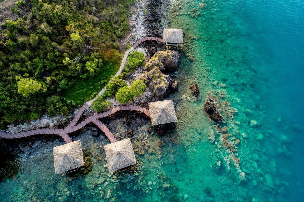 Các chòi spa trên biển.