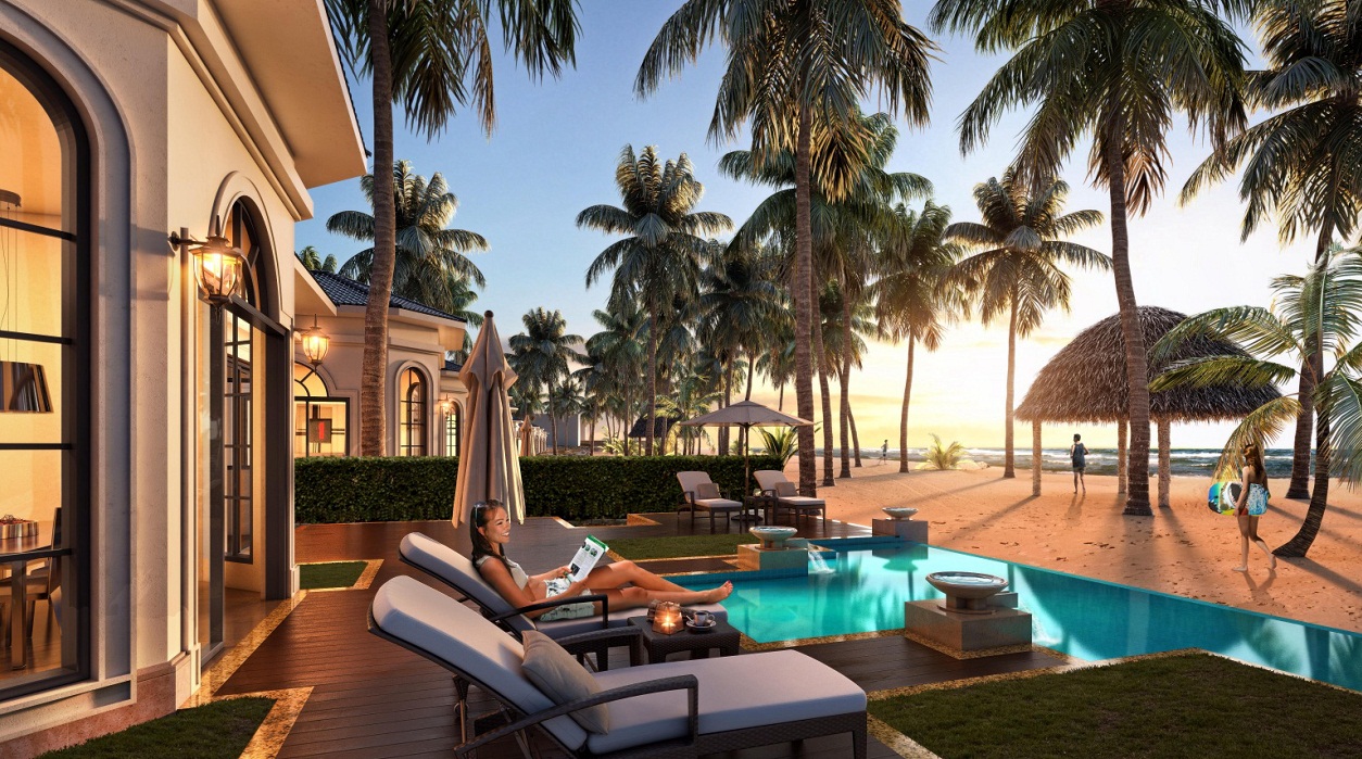 Bể bơi riêng tư tại biệt thự Vinpearl Nha Trang Long Beach