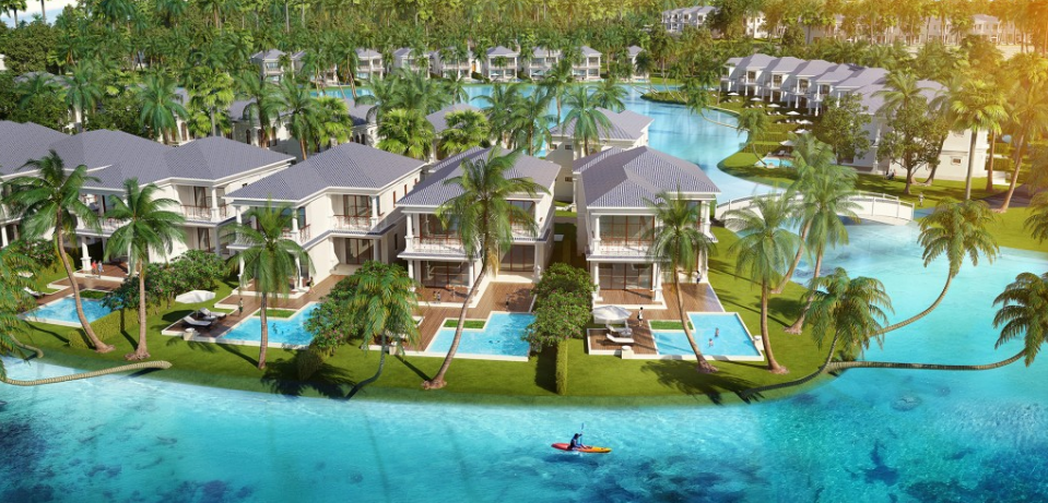 Phòng ăn hiện đại tại biệt thự Vinpearl Nha Trang Long Beach