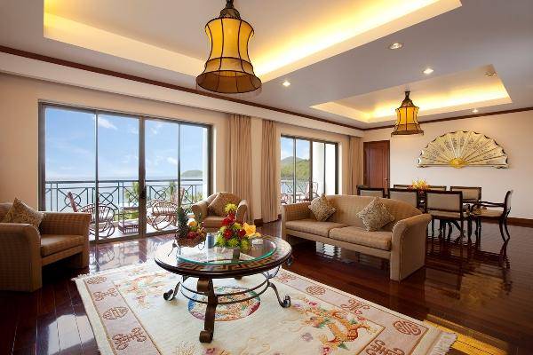 Không gian phòng khách thượng lưu tại Vinpearl Nha Trang
