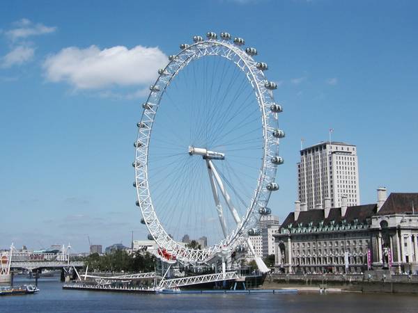 Vòng đu quay London Eye.