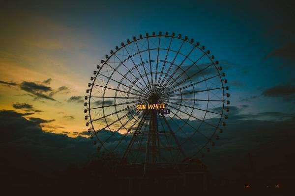 vong-quay-mat-troi-sun-wheel-da-nang-ivivu9 Du lich Da Nang - Đà Nẵng nhìn từ cabin Sun Wheel.