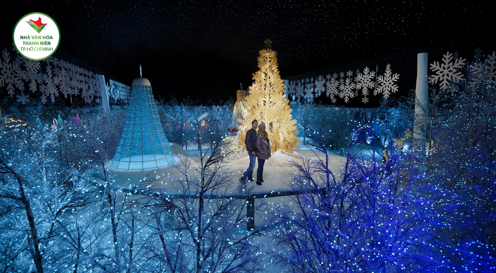 Winter Sonata Sài Gòn - Tạo hình người tuyết