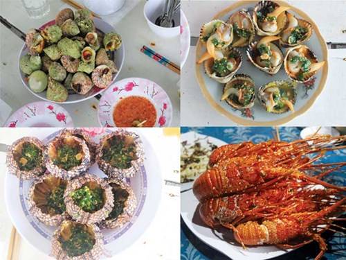 Thưởng thức hải sản tươi ngon khi du lịch đảo Bình Ba