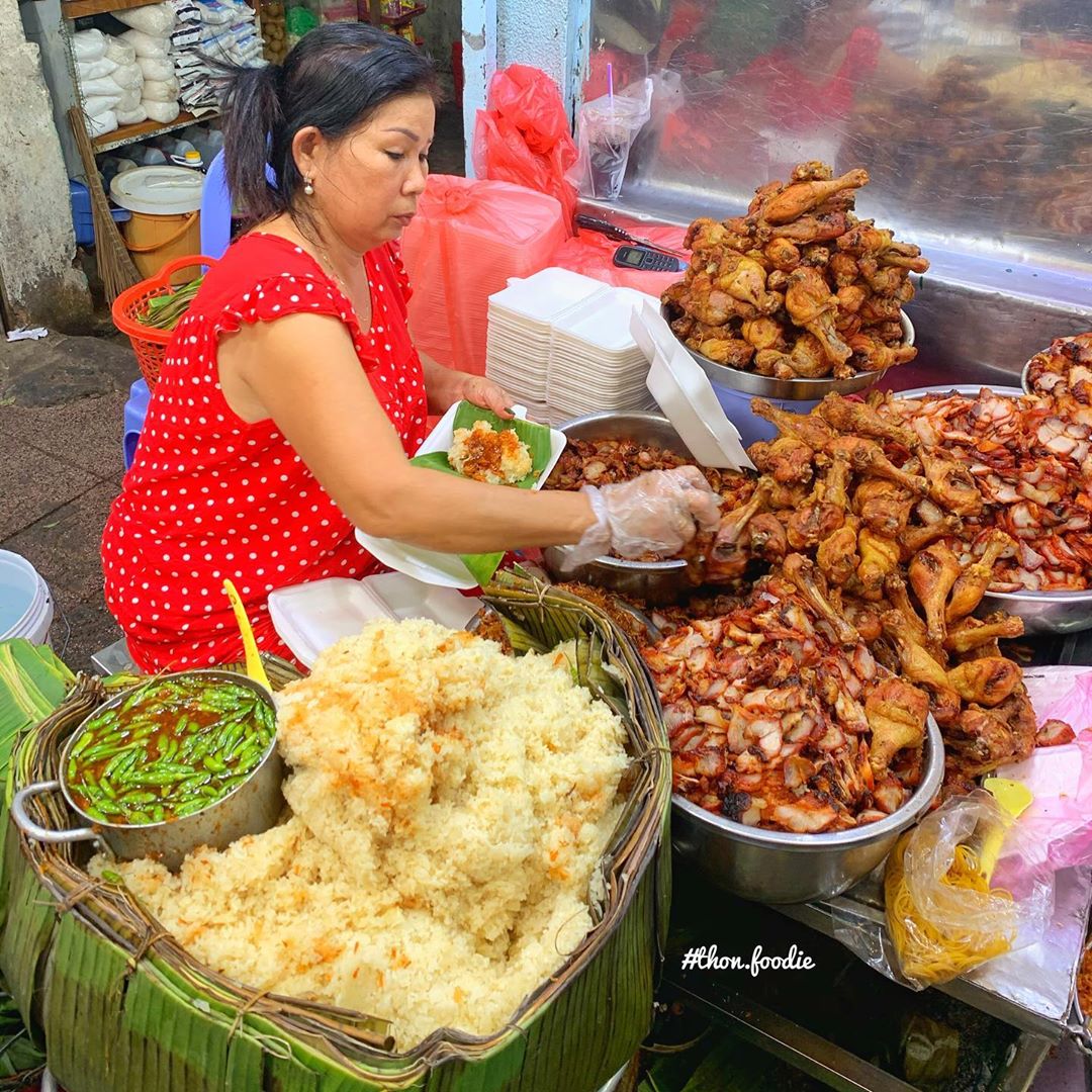 Xôi gà chợ Bà Chiểu thơm ngon