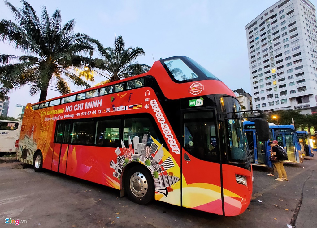 Xe bus mui trần Sài Gòn qua các điểm du lịch