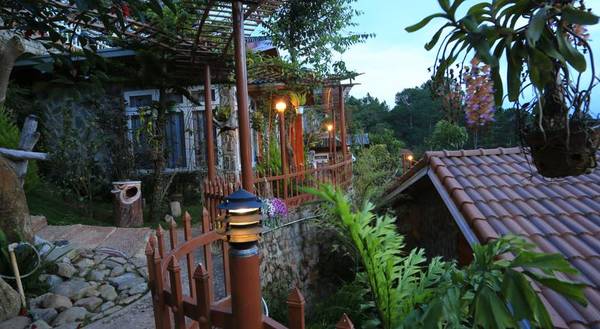 Nghỉ ngơi tại đây, bạn có thể phóng tầm mắt ra xa, nhìn những vệt nắng trải dài nơi cánh rừng thông, hay ngắm nhìn những cơn mưa bất chợt rồi tạnh và hơi ẩm bốc lên từ thung lũng tạo thành những cuộn khói sương, trôi lãng đãng.