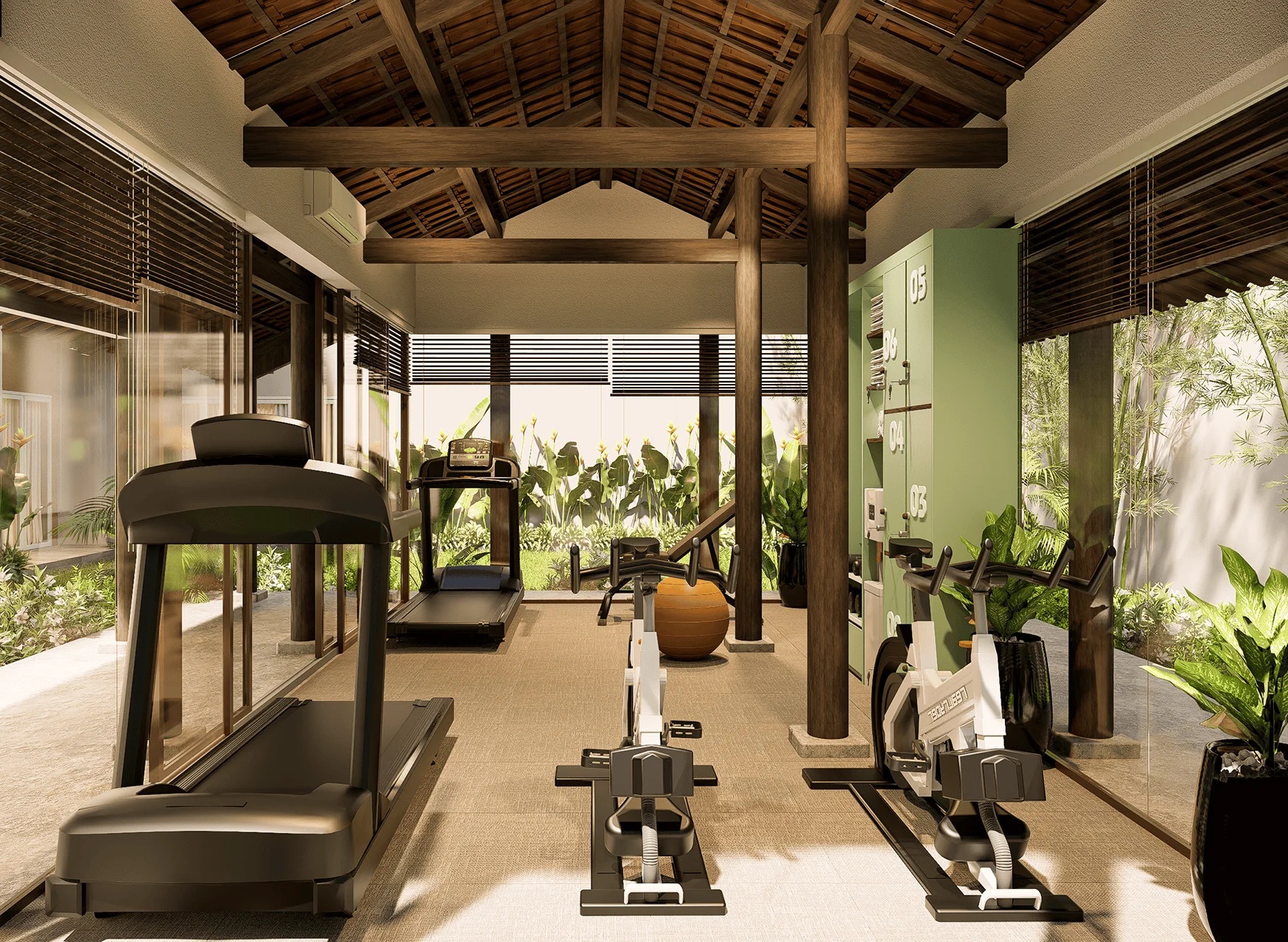Phòng Gym hiện đại tại resort
