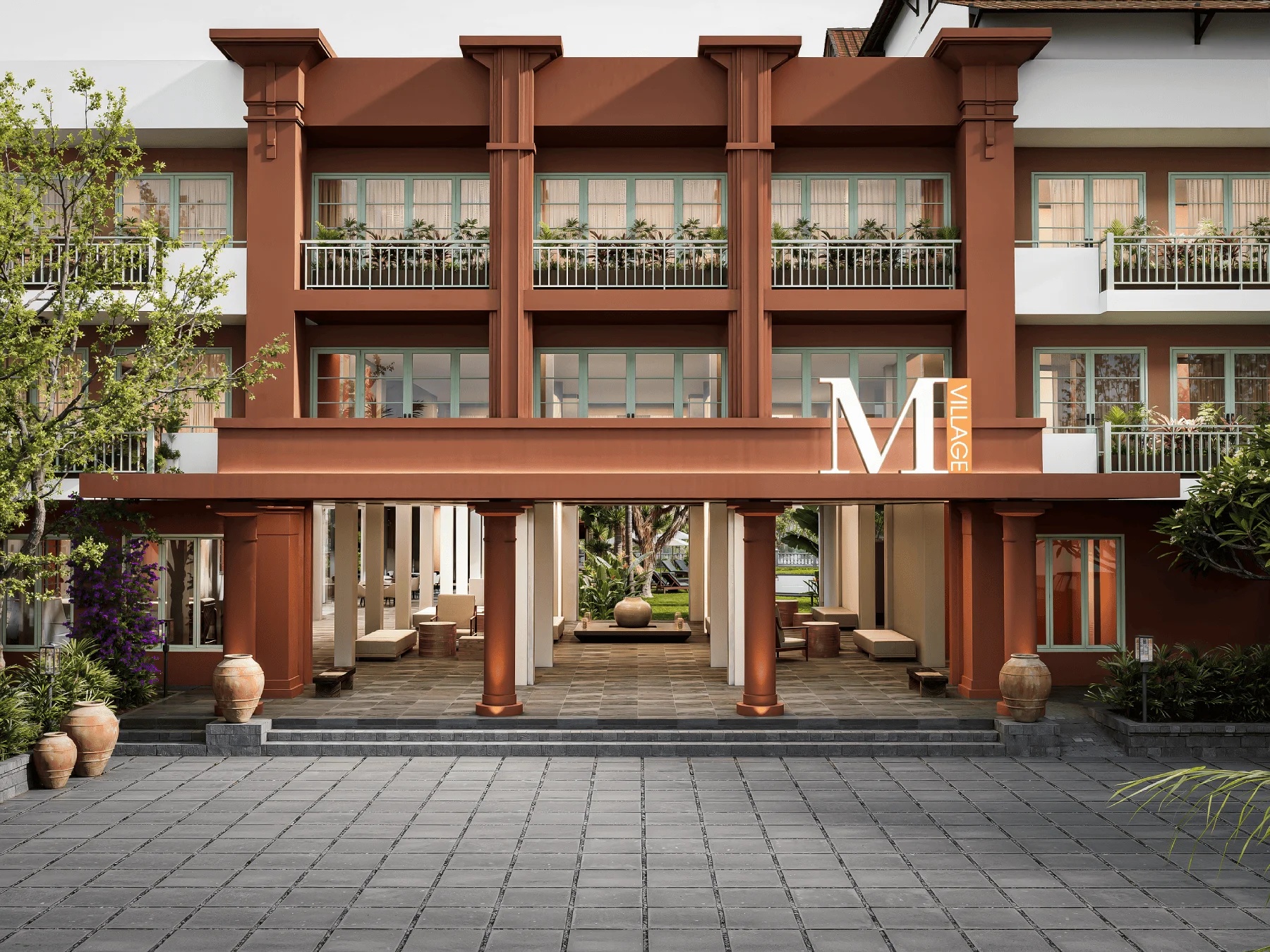 M Village Resort Riverbeach Hội An giao hòa giữa sông và biển