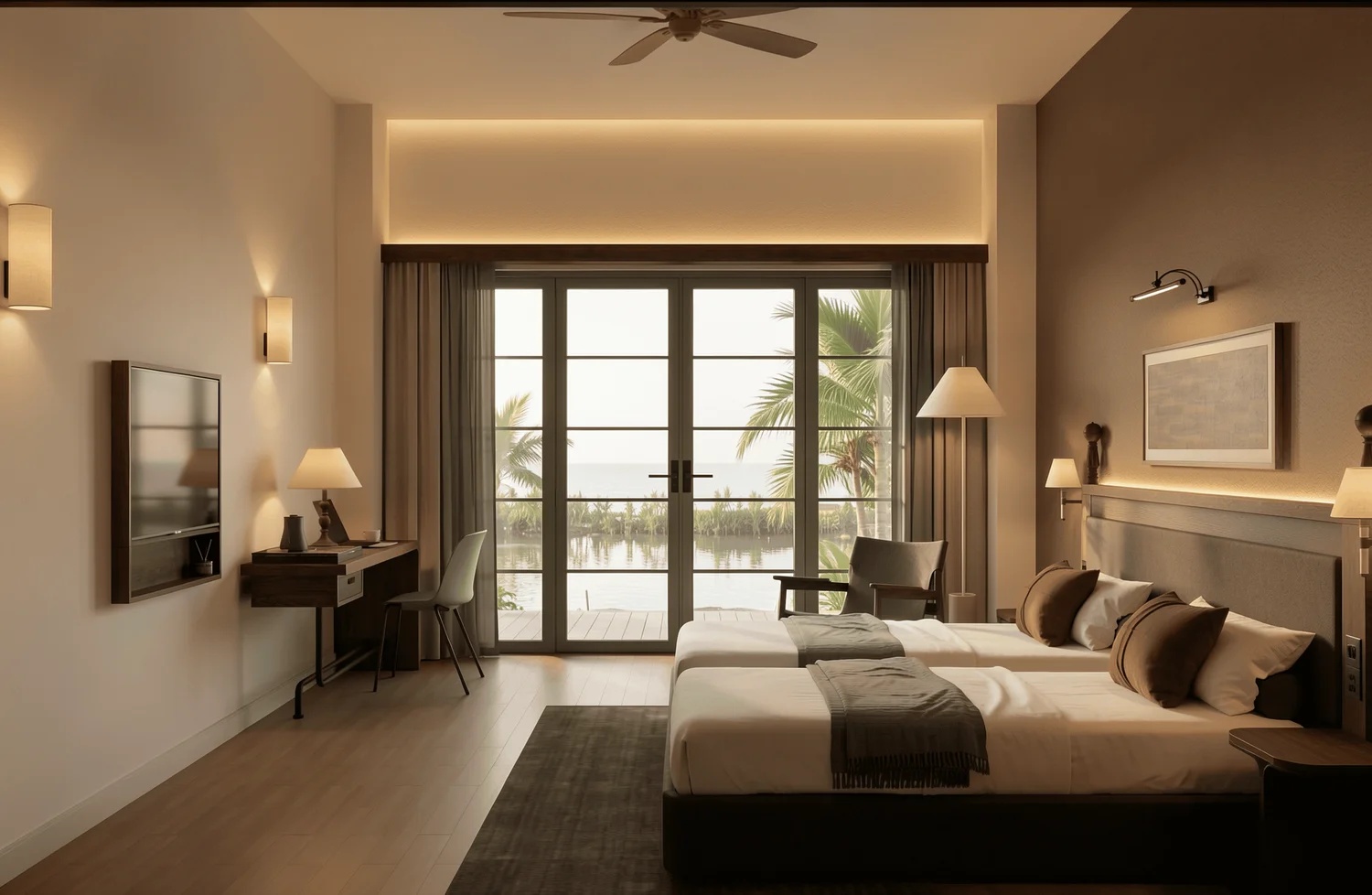 Phòng Deluxe Garden View hướng vườn